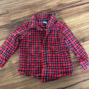 Toddler old navy plaid button down size 18-24 months